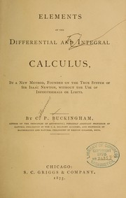 Cover of: Elements of the differential and integral calculus