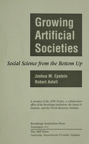 Cover of: Growing Artificial Societies by 