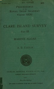 Marine algae by A. D. Cotton