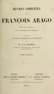 Cover of: Oeuvres de François Arago by F. Arago