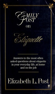 Cover of: Emily Post on etiquette