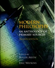 Cover of: Modern philosophy by edited by Roger Ariew and Eric Watkins.