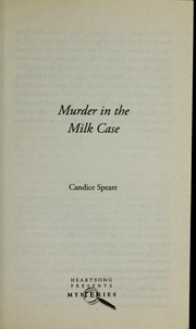 Cover of: Murder in the milk case