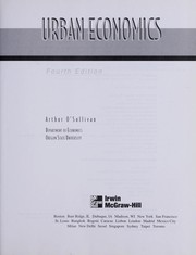Cover of: Urban economics