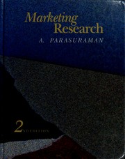 Cover of: Marketing research by A. Parasuraman