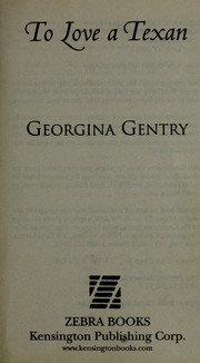 Cover of: To Love a Texan by Georgina Gentry
