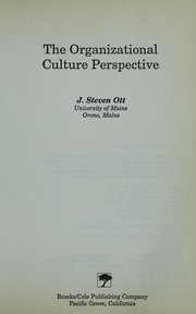 Cover of: The Organizational culture perspective