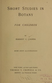 Cover of: Short studies in botany for children