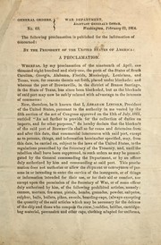 Cover of: General orders by United States. President (1861-1865 : Lincoln)