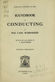 Cover of: Handbook of conducting