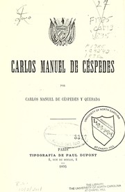 Cover of: Carlos Manuel de Céspedes by Carlos Manuel de Céspedes y Quesada