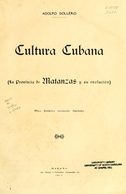 Cover of: ... Cultura cubana by Adolfo Dollero