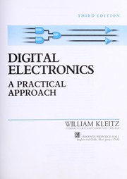 Cover of: Digital electronics by William Kleitz
