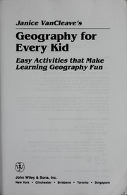 Cover of: Geography for every kid: easy activities that make learning geography fun