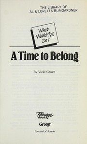 Cover of: A time to belong