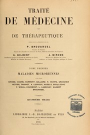 Cover of: Traité de médecine et de thérapeutique