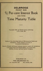 Cover of: Delbridge pocket size 5 1/2 per-cent interest book and with time maturity table