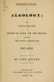 Cover of: Introduction to algology by Hooper, John