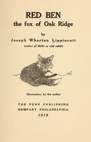 Cover of: Red Ben by Joseph Wharton Lippincott