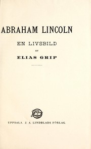 Cover of: Abraham Lincoln en livsbild