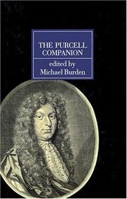 Cover of: The Purcell Companion by Michael Burden