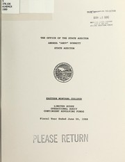 Cover of: Eastern Montana College by Montana. Office of the State Auditor, Montana. Office of the State Auditor