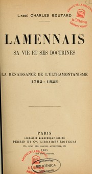 Lamennais by Charles Boutard