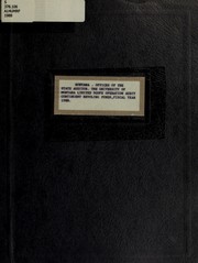 The University of Montana limited scope operational audit contingent revolving funds, fiscal year 1988 by Montana. Office of the State Auditor