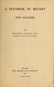 Cover of: A textbook of botany for colleges