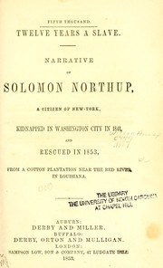 Cover of: Twelve years a slave by Solomon Northup