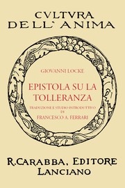 Cover of: Epistola Su La Tolleranza by 