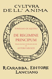 Cover of: De Regimine Principum