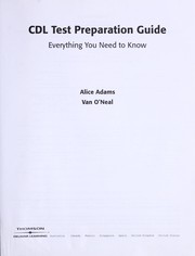 Cover of: CDL test preparation guide by Alice Adams