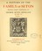 Cover of: A history of the family of Seton during eight centuries. [With plates, including portraits, illustrations, facsimiles, a bibliography and genealogical tables.]