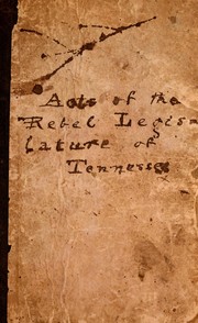 Cover of: [Acts and resolutions of the Tennessee Legislature adopted in 1861 by Tennessee. General Assembly