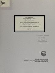 Cover of: Miles Community College Miles City, Montana, general purpose financial statements and supplementary information fiscal years ended June 30, 2001 and 2002