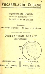 Cover of: Vocabulario cubano. by Constantino Suárez