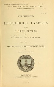 Cover of: Principal household insects of the United States... | L. O. Howard