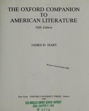 Cover of: The Oxford companion to American literature by James David Hart