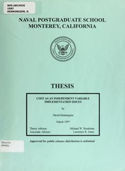Cost as an independent variable by David Henningsen