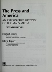 Cover of: The press and America by Michael C. Emery