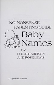 Cover of: Baby Names: no-nonsense parenting guide