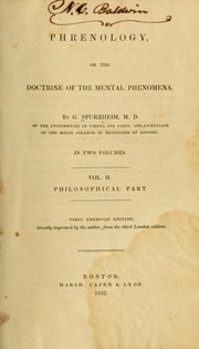 Cover of: Phrenology, or The doctrine of the mental phenomena