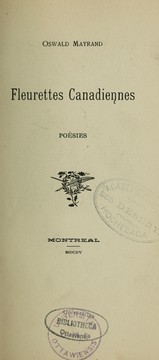 Cover of: Fleurettes canadiennes by Oswald Mayrand