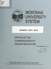 Cover of: Montana University System: regents fact book