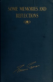 Cover of: Some memories and reflections.