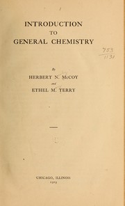 Cover of: Introduction to general chemistry