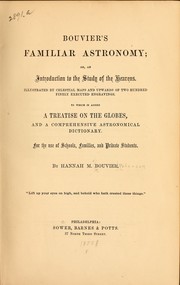 Cover of: Bouvier's Familiar astronomy by Hannah Mary Bouvier Peterson