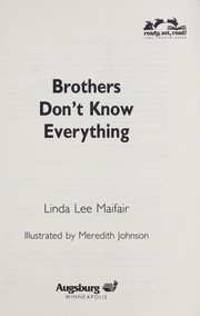 Cover of: Brothers don't know everything
