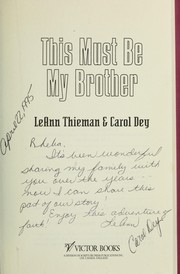 Cover of: This must be my brother by LeAnn Thieman